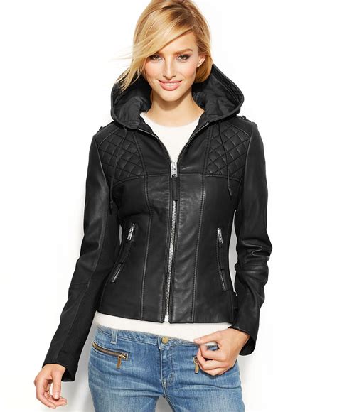 michael kors jacket for women in macy|Michael Kors leather jacket macy's.